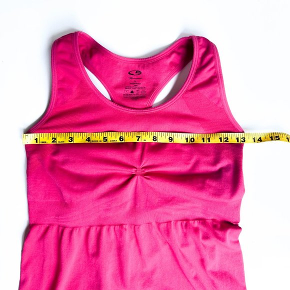 target hot pink racerback workout top + built-in sports bra size L - Picture 3 of 6
